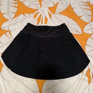 Halara Plain 2-in-1 Back Waistband Pocket Dance Skirt  Black/XS